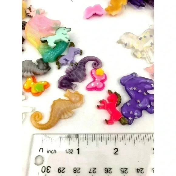115 Pc Seahorse Unicorn Craft Mixed Lot Resin Flatbacks Wholesale Kawaii USJ21 - Picture 4 of 8